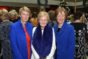 EE socials 19/11/2016.Ten Year Anniversary lunch at The Clarion Hotel on November 19th. The Emer Casey Foundation is a Cork based ovarian cancer charity which has worked to spread awareness of ovarian cancer as well as improving research and medical care for the past ten years.Maria O'Connor, Midleton; Maura O'Sullivan, Douglas and Mary O'Donoghue, Carrignavar at the lunch.Pic; Larry Cummins