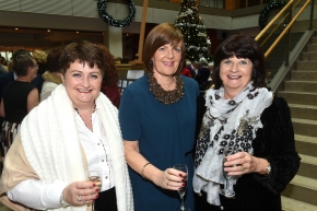 EE socials 19/11/2016.Ten Year Anniversary lunch at The Clarion Hotel on November 19th. The Emer Casey Foundation is a Cork based ovarian cancer charity which has worked to spread awareness of ovarian cancer as well as improving research and medical care for the past ten years.Mairead Buckley, Rochestown; Marian Mulcahy, Ballincollig and Rosarie Breen, Rochestown.Pic; Larry Cummins