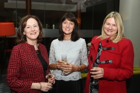 EE socials 19/11/2016.Ten Year Anniversary lunch at The Clarion Hotel on November 19th. The Emer Casey Foundation is a Cork based ovarian cancer charity which has worked to spread awareness of ovarian cancer as well as improving research and medical care for the past ten years.Anne Moriarty, Model Farm Road; Leona Heaphy, Tallow and Mary O'Connor, Model Farm Road.Pic; Larry Cummins
